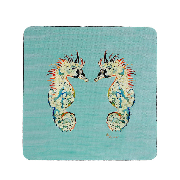 Betsy's Sea Horses - Teal Coaster Set of 4