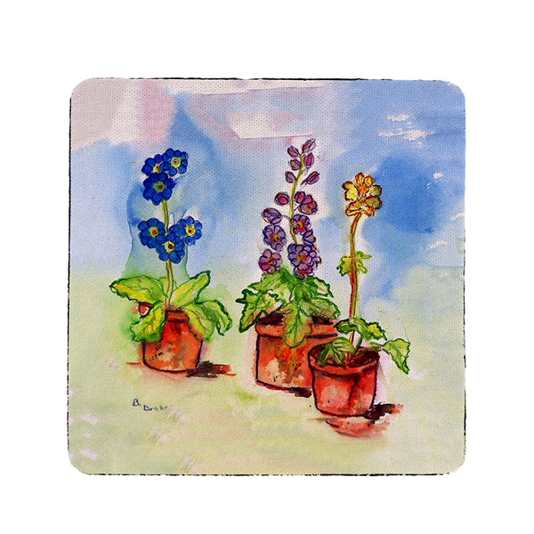 Potted Flowers Coaster Set of 4
