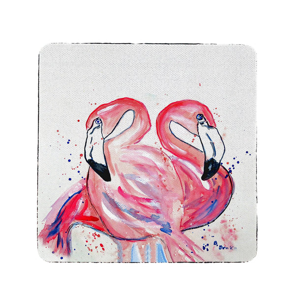 Betsy's Flamingos Coaster Set of 4