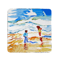 Wading at the Beach Coaster Set of 4