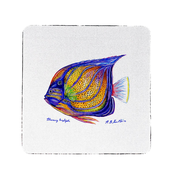 Blue Ring Angelfish Coaster Set of 4
