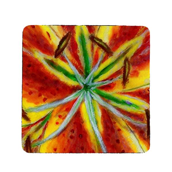 Yellow Lily Coaster Set of 4