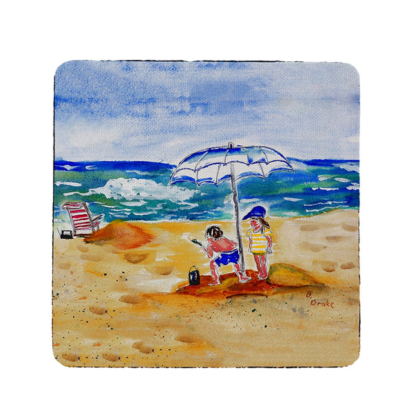 Boy at Beach Coaster Set of 4