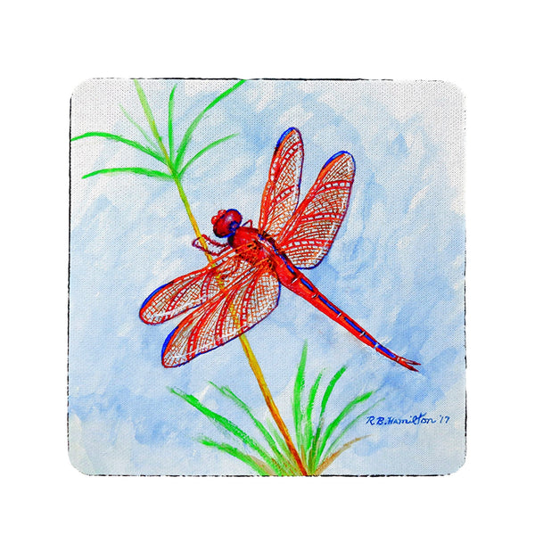 Red DragonFly  Coaster Set of 4