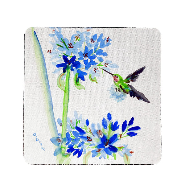Hummingbird & Blue Flowers  Coaster Set of 4