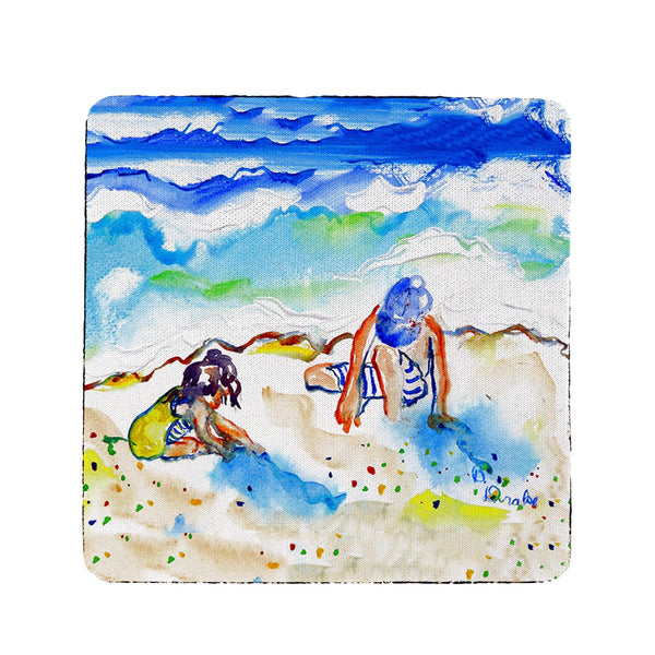 Playing in Sand Coaster Set of 4