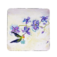Hummingbird and Clematis Coaster Set of 4