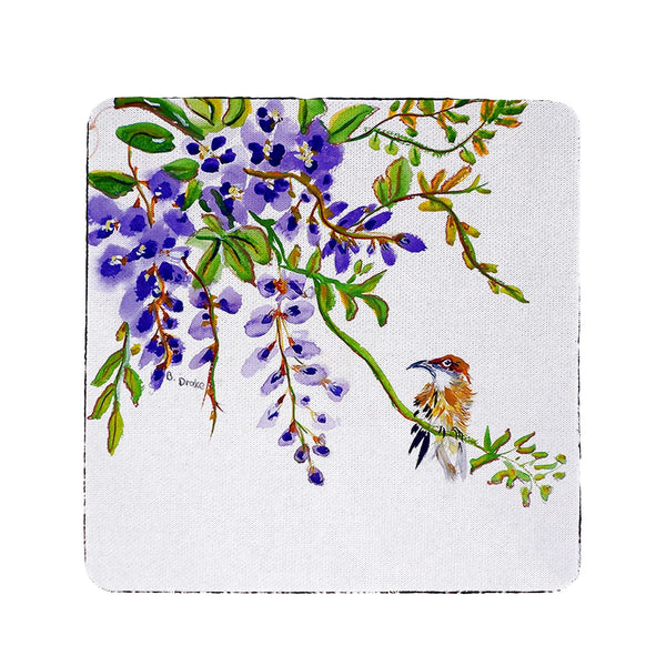 Wisteria & Bird Coaster Set of 4