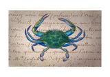 Male Blue Crab Beige Door Mat
