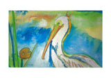 White Pelican Door Mat