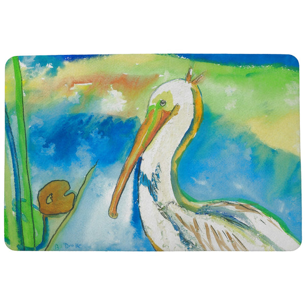 White Pelican Door Mat