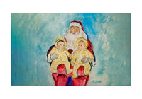 Santa and Twins Door Mat