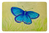 Blue Azure Butterfly Door Mat