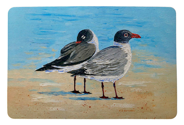 Laughing Sea Gulls Door Mat