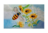 Bee and Leaves Door Mat