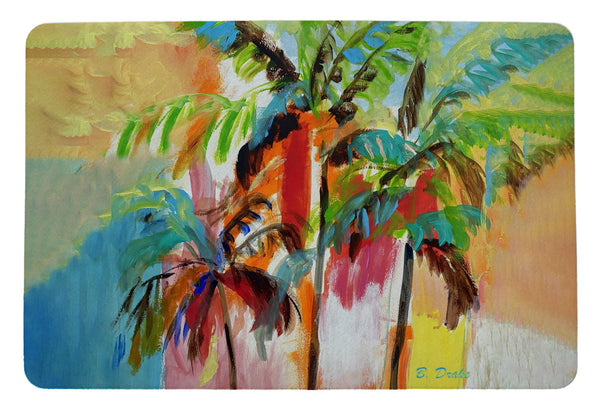Palms in Red Door Mat