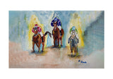 Three Racing Horses Door Mat