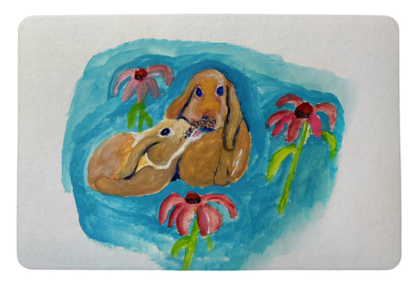 Two Rabbits Door Mat