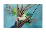 Roosting Egret Door Mat