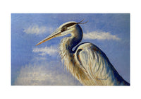 Blue Heron Portrait Door Mat