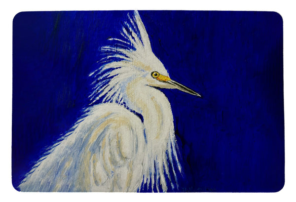 Egret Bad Hair Day Door Mat