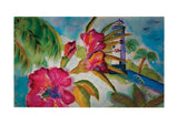 Lighthouse and Florals Door Mat