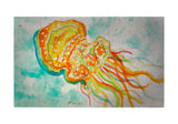 Orange Jellyfish Door Mat