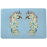 Betsy's Seahorses Light Blue Background  Door Mat