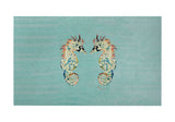 Betsy's Sea Horses - Teal Door Mat