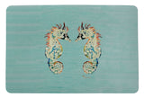 Betsy's Sea Horses - Teal Door Mat
