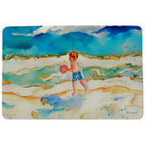 Boy and Ball Door Mat