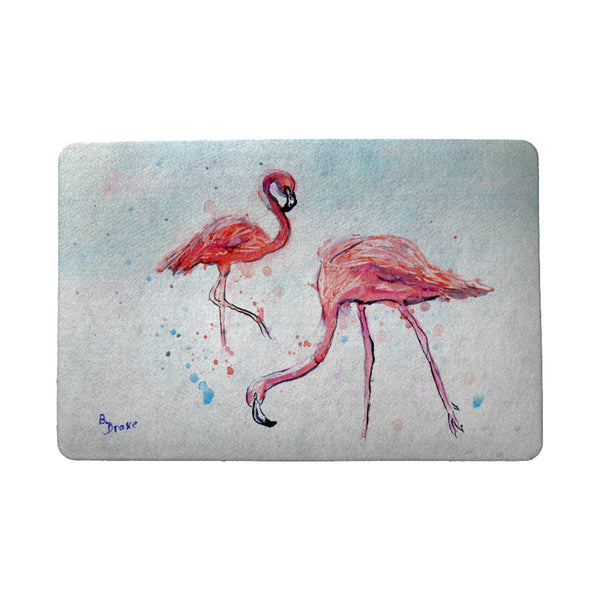 Funky Flamingos Door Mat