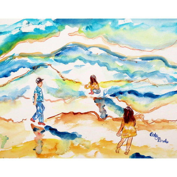 Playing at the Beach Door Mat