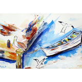 Rowboat & Birds Door Mat