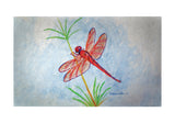 Red DragonFly  Door Mat