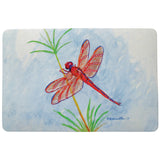 Red DragonFly  Door Mat