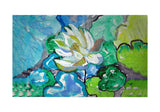 White Lily  Door Mat