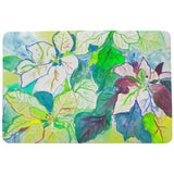 White Poinsettia Door Mat