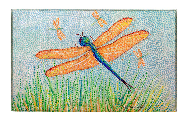 Pointillist Dragonfly Dornier Rug