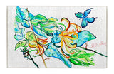 Blue Butterfly & Floral Dornier Rug