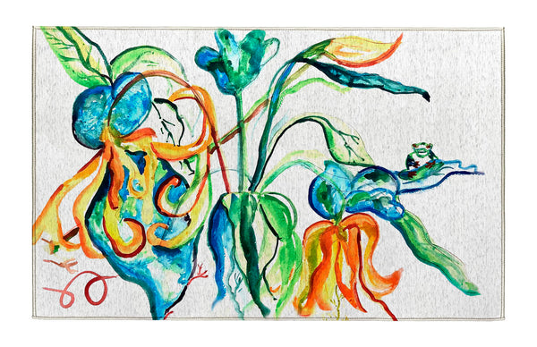 Orange Floral Dornier Rug