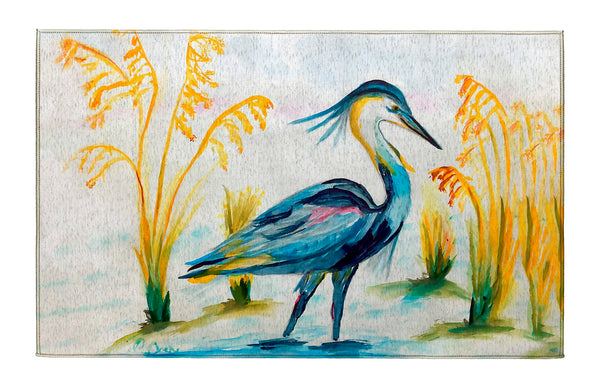 Stalking Blue Heron Dornier Rug