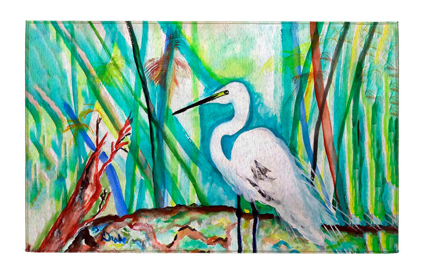 Egret in Marsh Dornier Rug