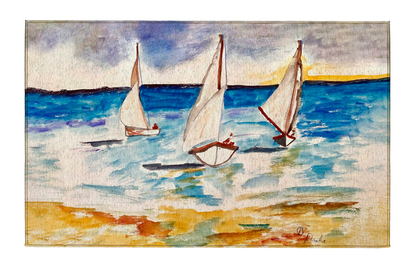 Three Sailboats Dornier Rug
