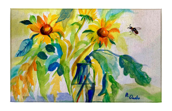 Sunflowers & Bee Dornier Rug