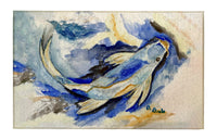 Betsy's Blue Koi Indoor Dornier Area Rug 20x32