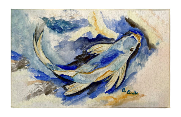 Betsy's Blue Koi Indoor Dornier Area Rug 20x32