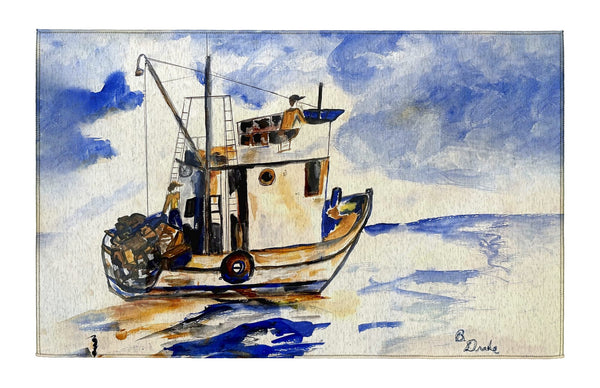 Fishing Boat III Indoor Dornier Area Rug 20x32