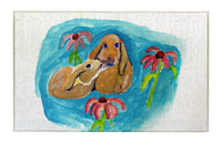 Two Rabbits Indoor Dornier Area Rug 20x32