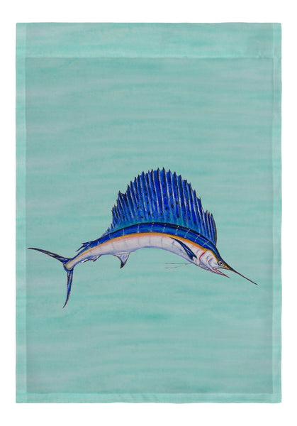 Sailfish - Teal Garden Flag 12.5x18